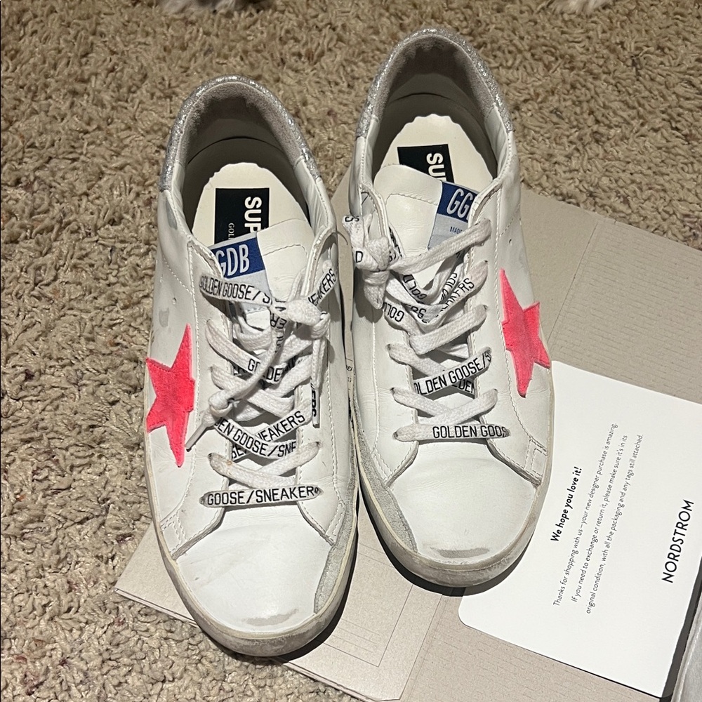 Golden Goose White Superstar Sneakers